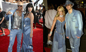 Katy Perry in iconische Britney & Justin denim look