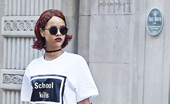 OOTD: Rihanna in statement 'School kills' shirt