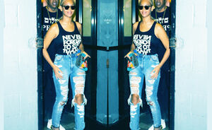 OOTD: Beyonce in ripped jeans