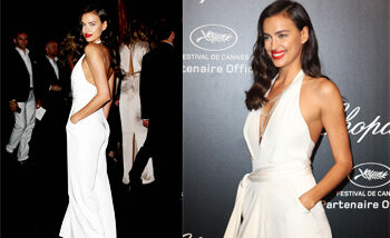 OOTD: Vamp Irina Shayk all white in Cannes