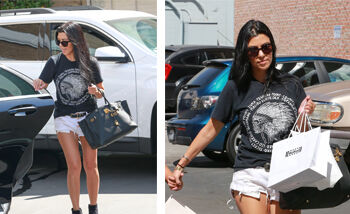 OOTD: Kourtney Kardashian in jeans shortje