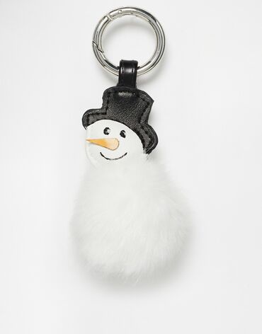 Christmas Snowman Pom Key Ring
