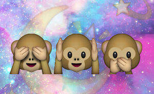 Wat is voor jou de betekenis van de drie aapjes emoji?