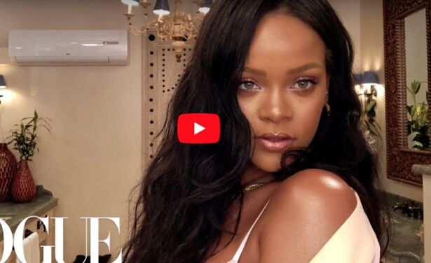 Rihanna maakte een make-up tutorial voor Vogue en het filmpje is hilarisch!