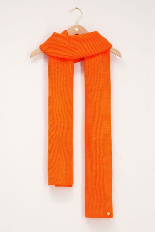 oranje sjaal, knaloranje sjaal, oranje accessoires
