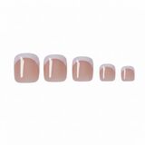 Boozyshop ® Press On Toe Nails French Manicure 
