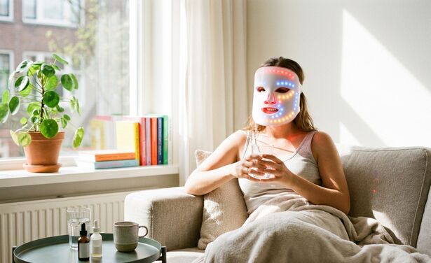 Wat doet rood, blauw en geel licht in een LED masker?